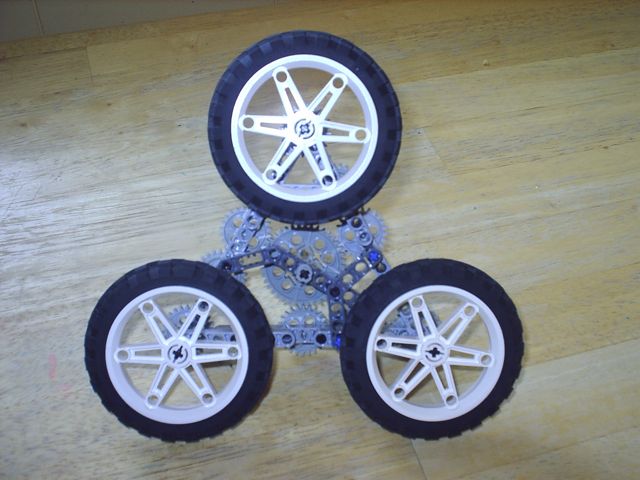 The completed tri-star wheel assembly