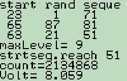 Lego fw rand()%100 <br />run (2): periodicity=2134868 iterations